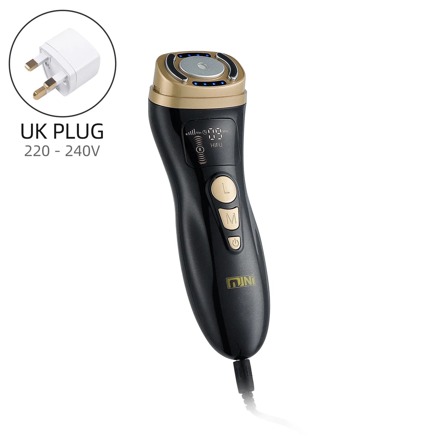Mini HIFU Machine Ultrasonic RF EMS HIFU Facial Lifting Skin Tightening Device Face Chin Neck Eye Anti Wrinkle Massager Home Use