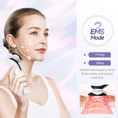 ANLAN EMS Facial Massager Face Lifting LED Photon Deep Cleaning Skin Wrinkle Removing Heat Vibration Skincare Beauty Device
